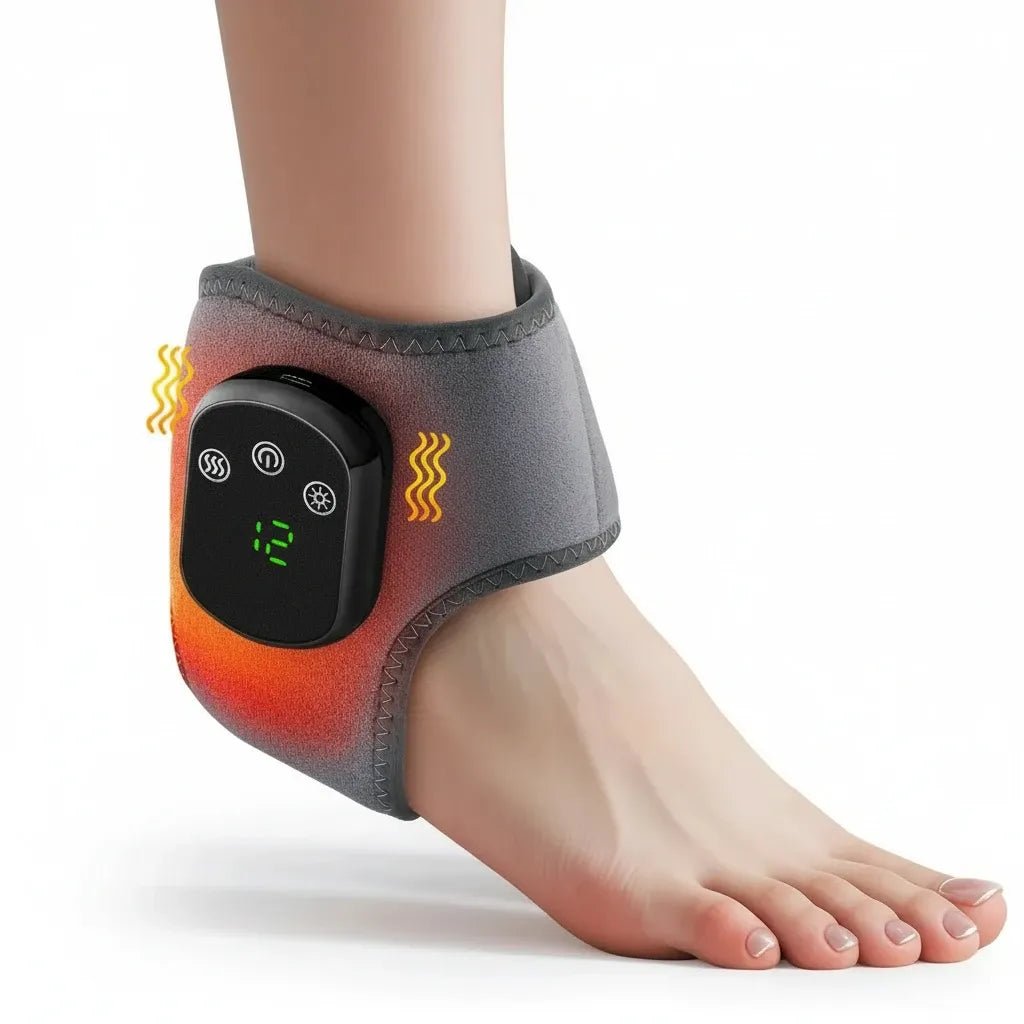 Heated & Vibrating Ankle Brace for Ankle Pain Relief and Faster Recovery - Wrightshop